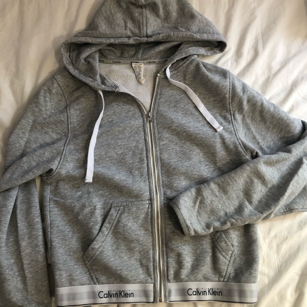 ❌SOLD❌ Calvin Klein logo zip hoodie
